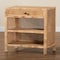 Baxton Studio Bella Modern Bohemian Natural Brown Mahogany Wood and Natural Rattan 1-Drawer Console Table 226-13096-ZORO - alternate 3